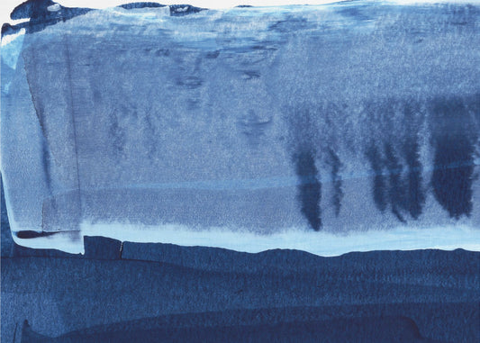 Blue Texture Flowing Vertical Lines | Poster