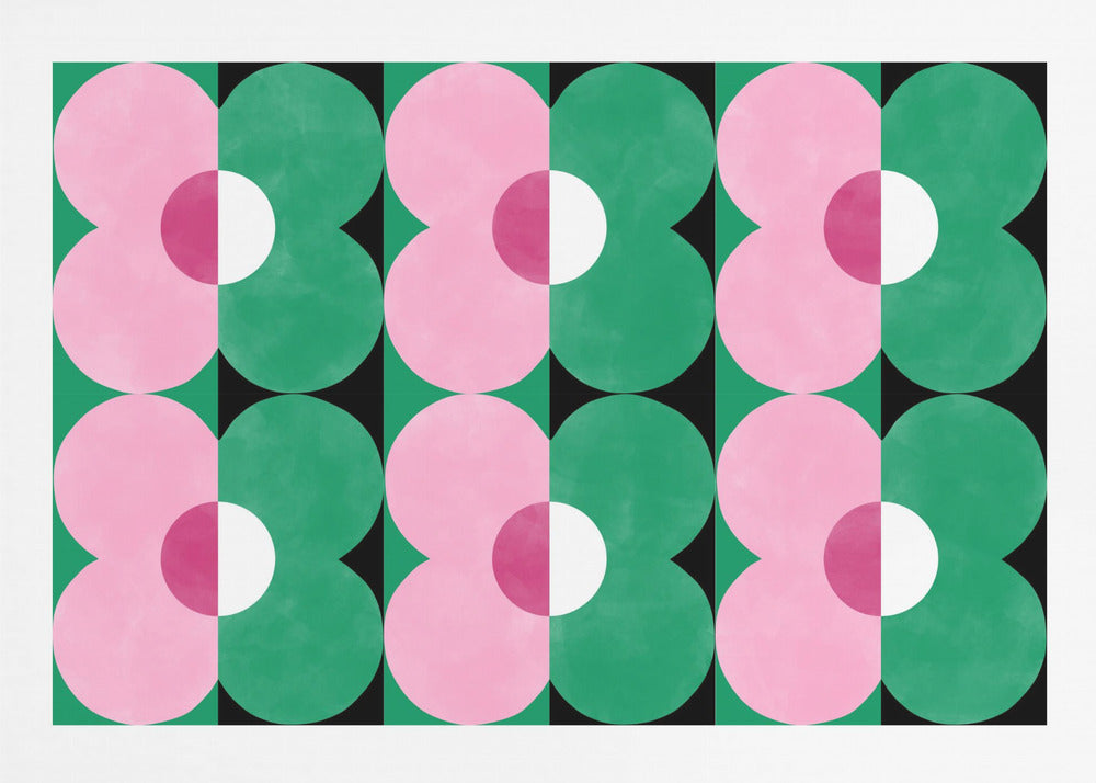 Bloemengeometrievormen | Canvas