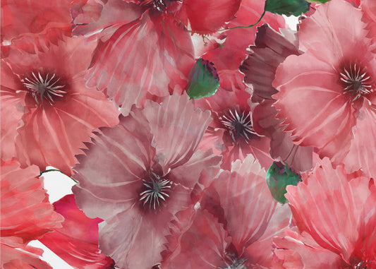 Grote rode bloemen 2 | Canvas