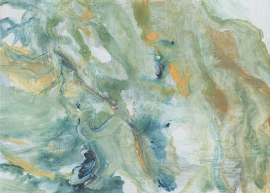 Blauwe abstracte vormen | Canvas