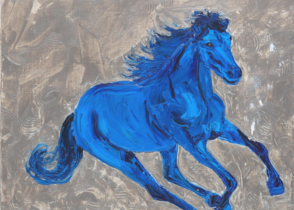 Blauw Paard | Poster