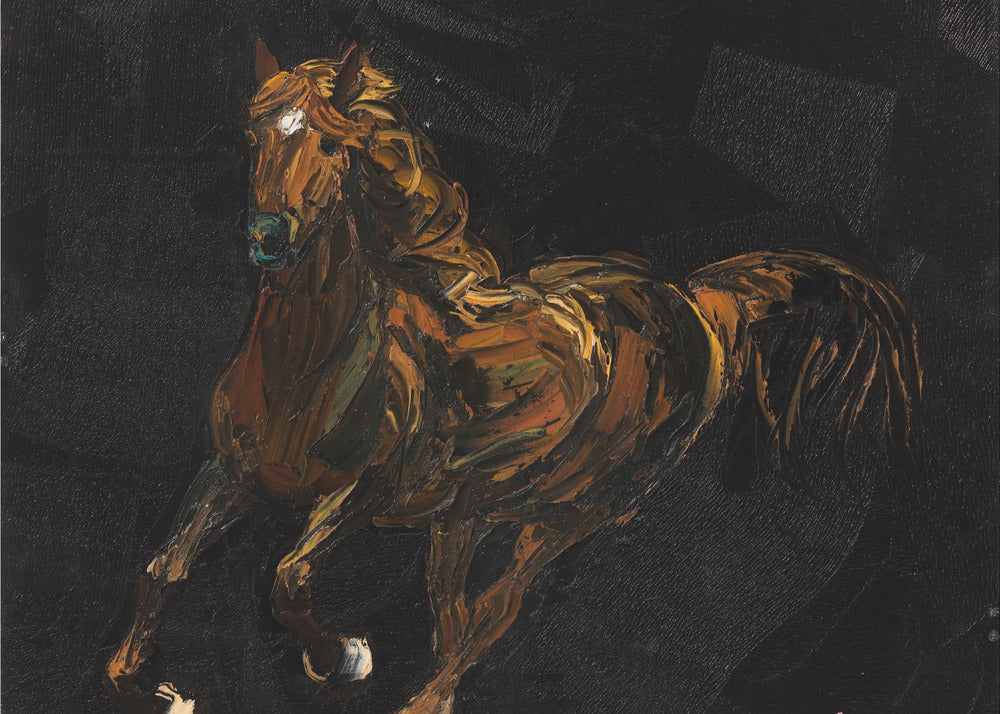 Een bruin paard | Poster