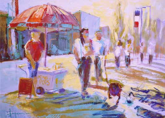 Zonnig wandeltafereel | Canvas