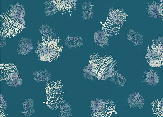 Blauwe Koraalmix | Canvas