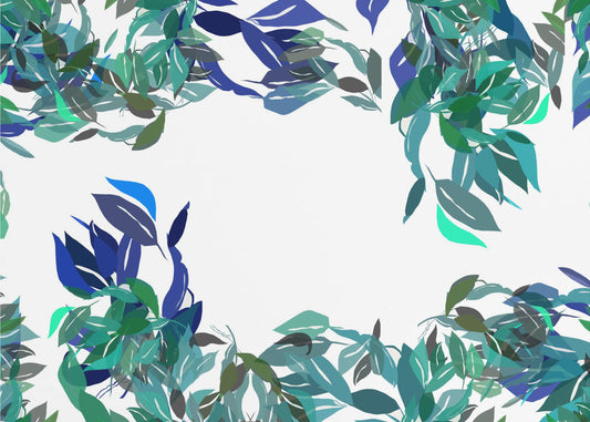 Teal Floral Mix | Poster