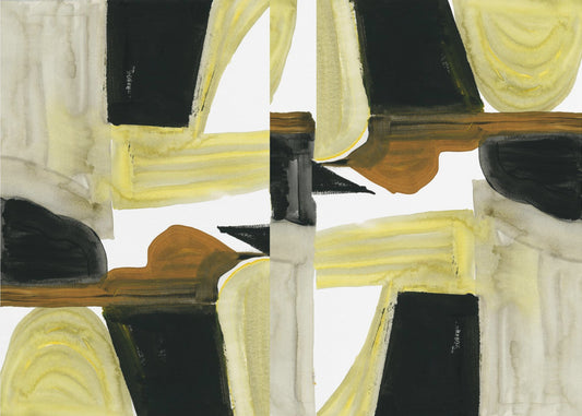 Abstracte uitgesneden vormen 6 | Canvas