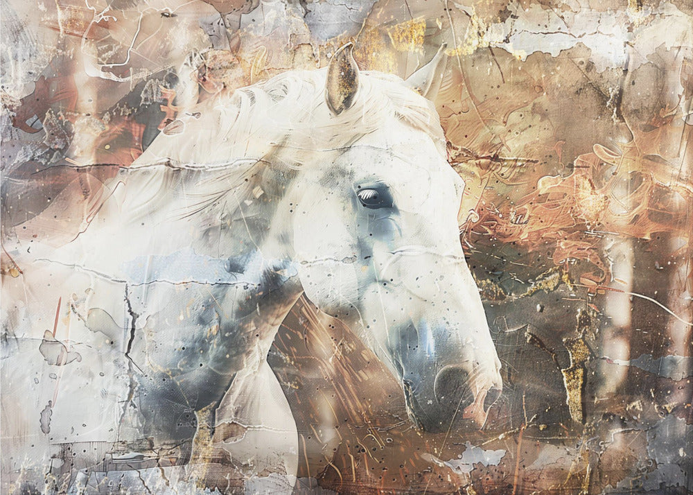 Paardendier Vintage Kunstillustratie Wandkunst 05 | Poster