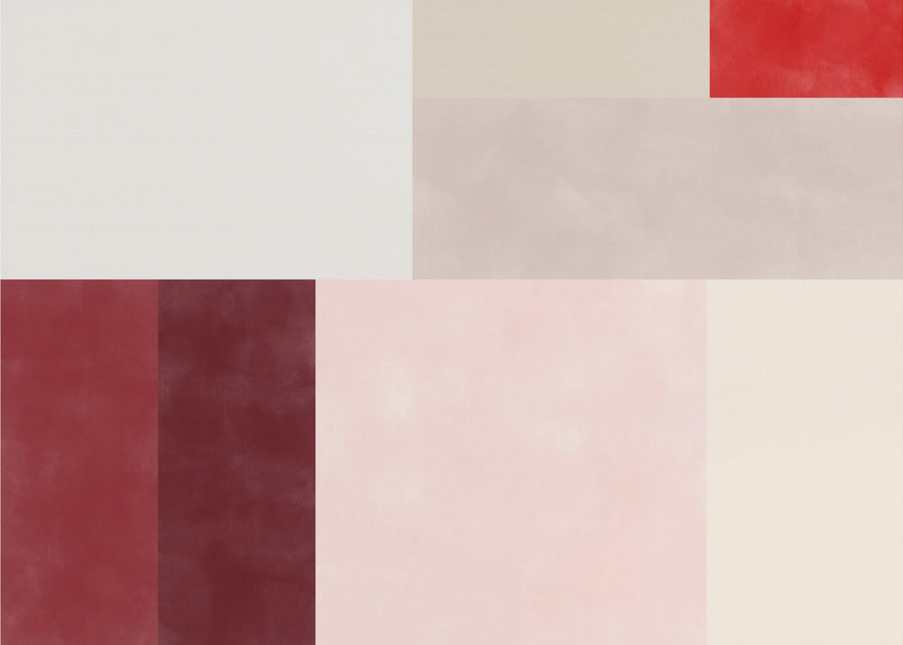 Geometrisch raster van zachte pastelkleuren | Behang