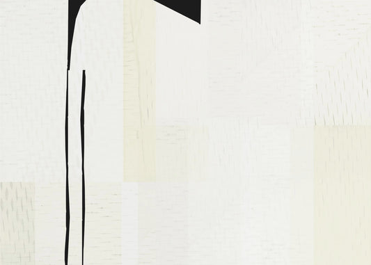 Witte geweven kunst 1 | Poster