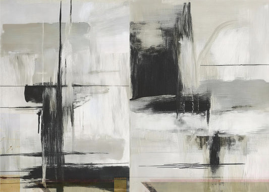 Heden Toekomst Zwart-wit Abstracte Texturen 1 | Poster