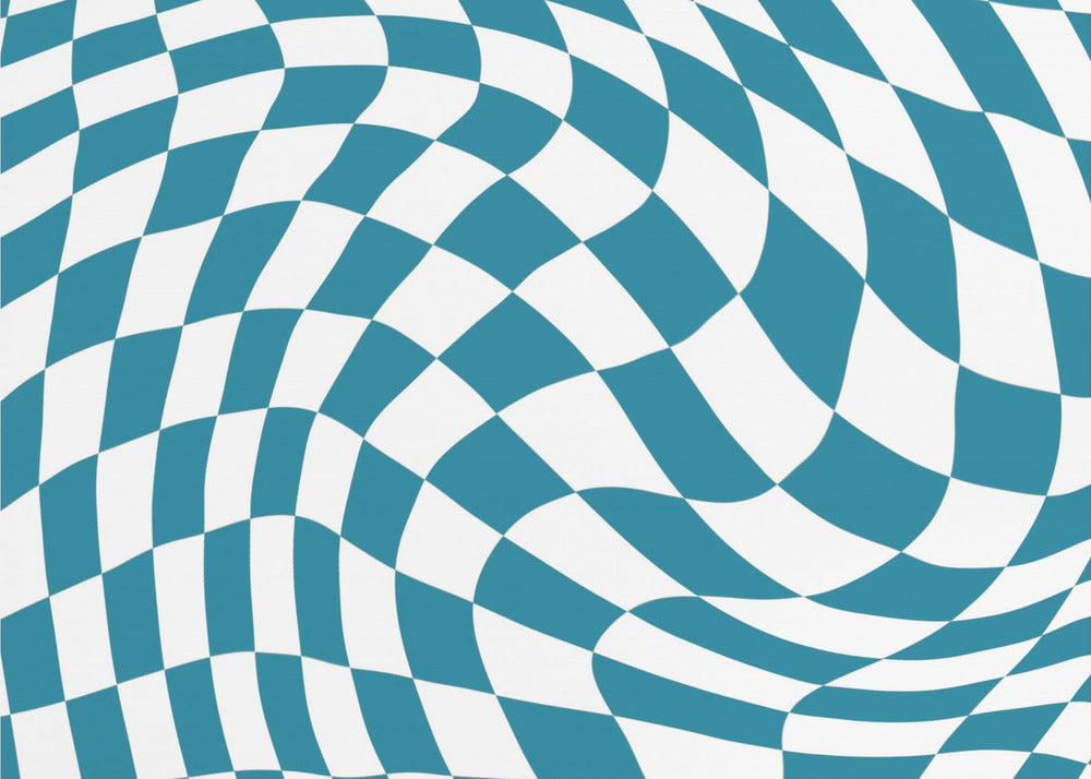 Blauw schaakbord | Poster