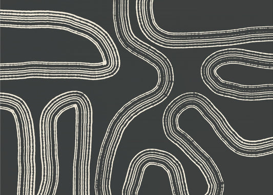 Zwart-witte lijnpatronen | Poster