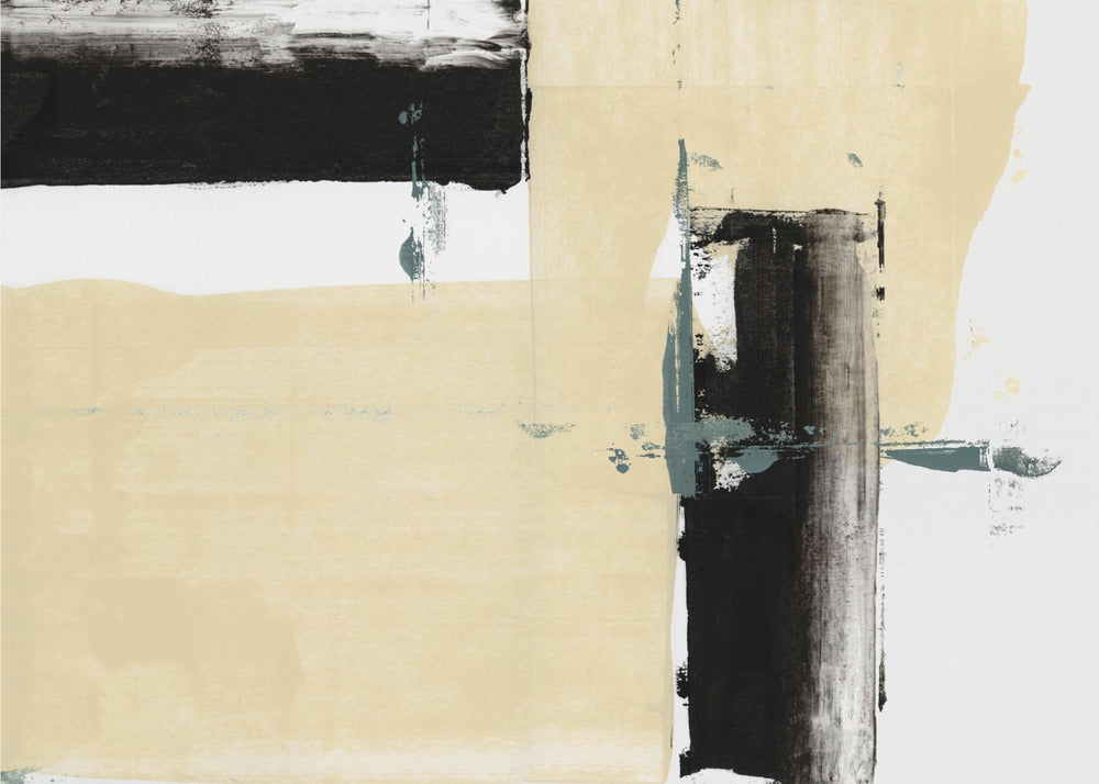 Neutrale & Zwarte Kunstdruk Nr. 2 | Canvas