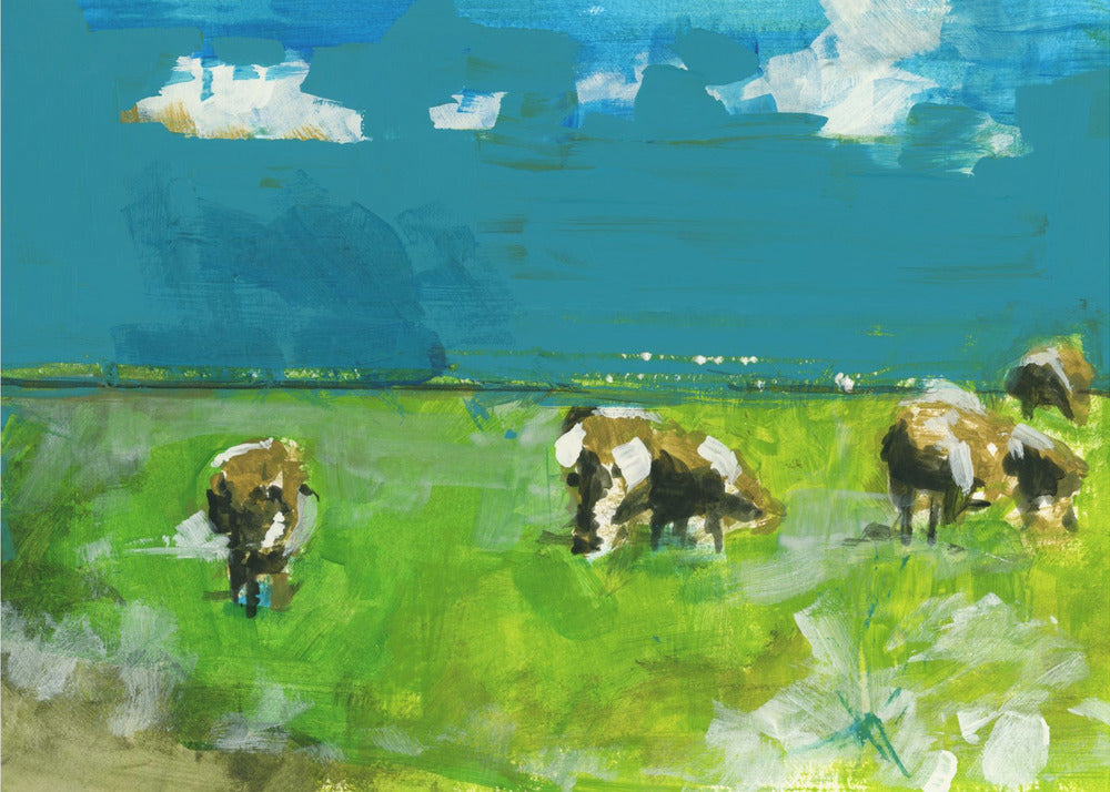 Cows In Landscape Print No 2 | Poster