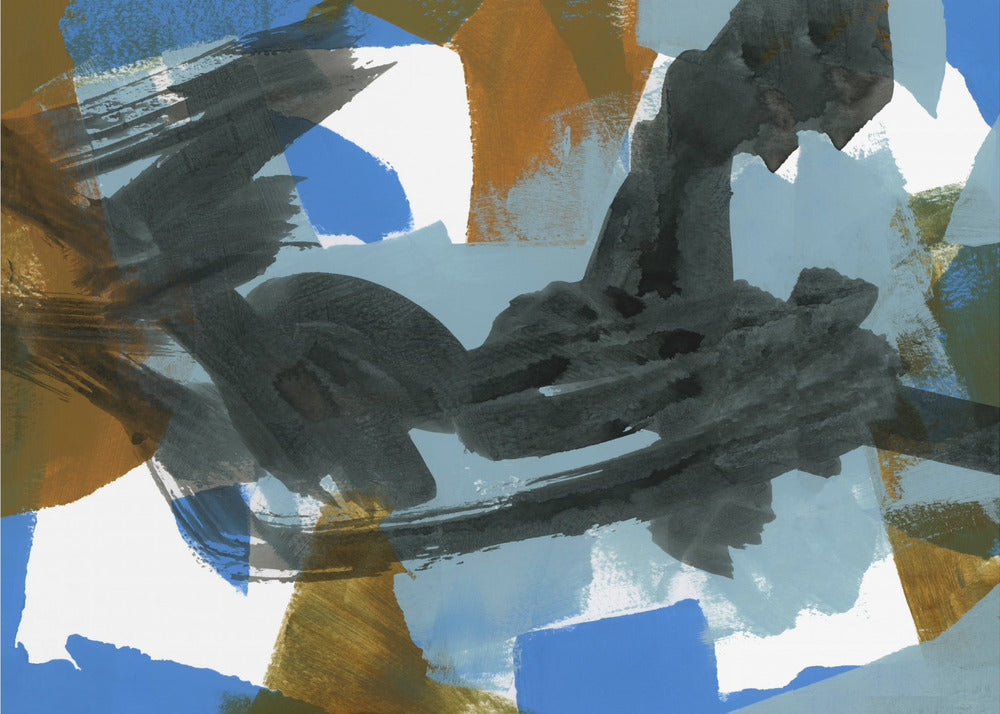 Abstracte Blauwe Dans Nr. 1 | Canvas