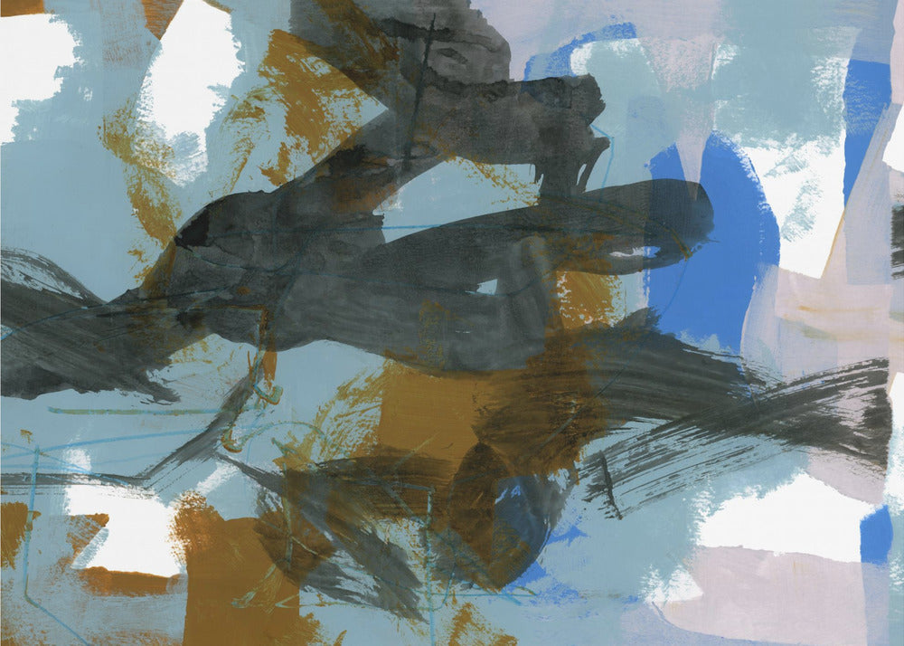 Abstracte Blauwe Dans Nr. 2 | Canvas