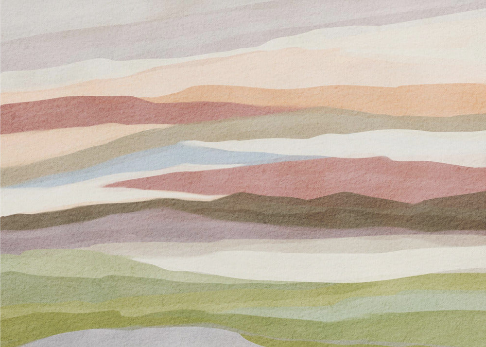 Abstract aquarellandschap | Canvas