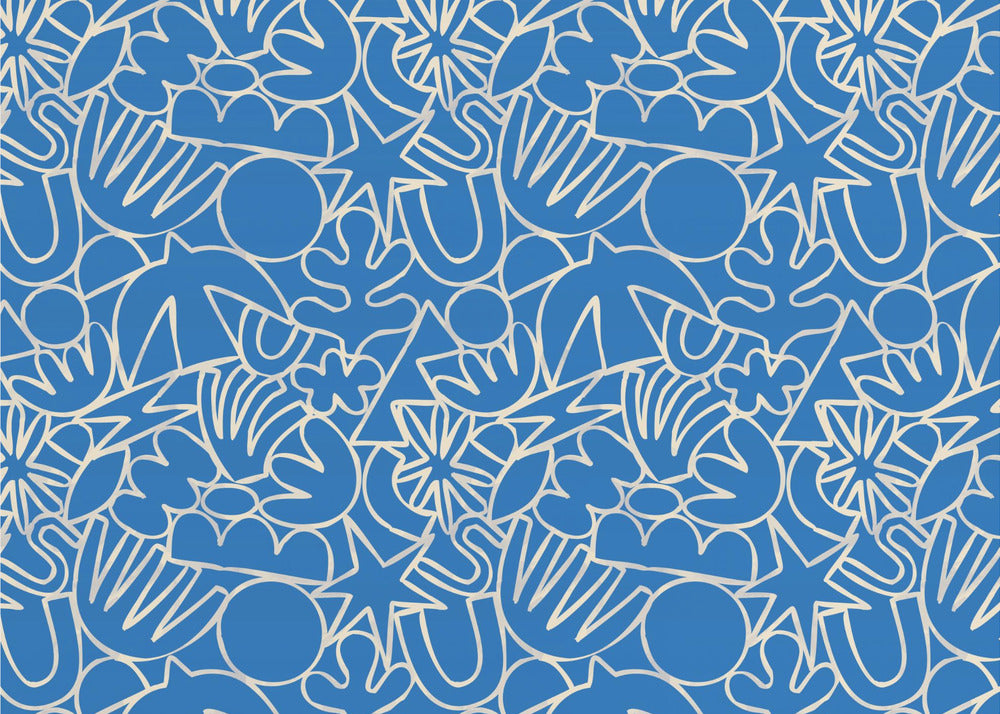 Dynamische Blauwe Dans | Poster
