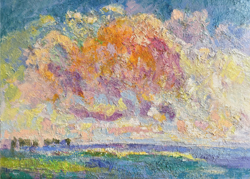 Levendig schilderachtig landschap | Canvas