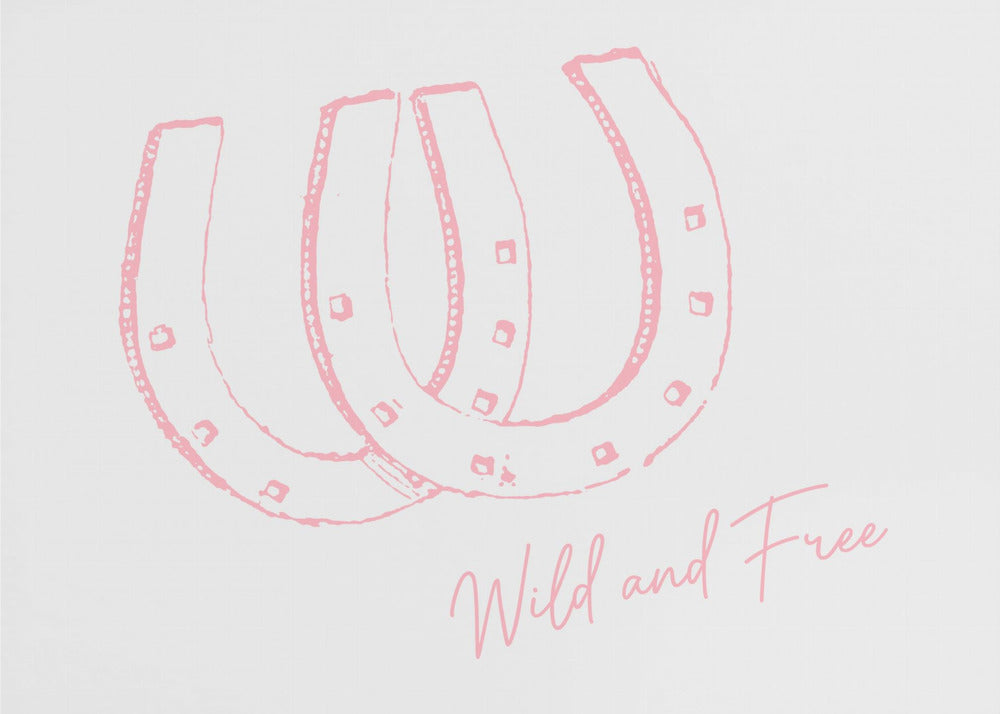Hoefijzer Wild and Free Roze | Canvas