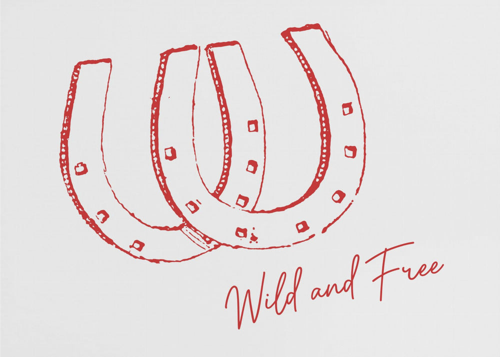 Hoefijzer Wild en Vrij Rood | Canvas