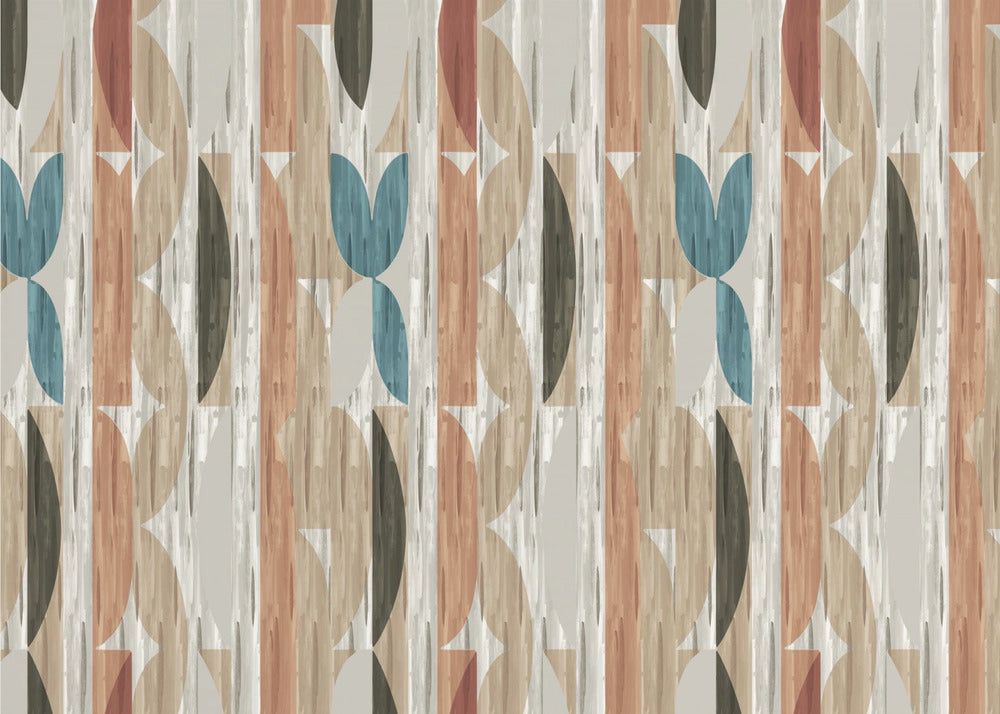 Retro moderne vormen met geometrisch abstract ontwerp | Canvas