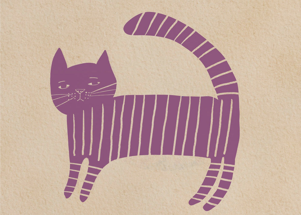 Mauve kattenkamer | Canvas