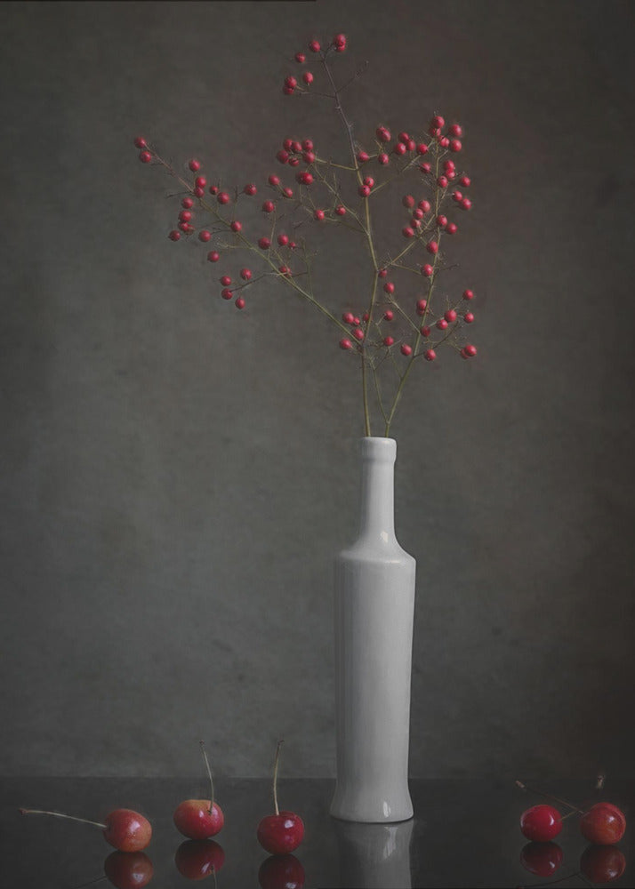 Regenachtige kersen | Canvas