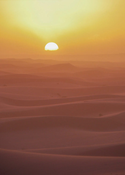 Zonsondergang over duinen | Canvas