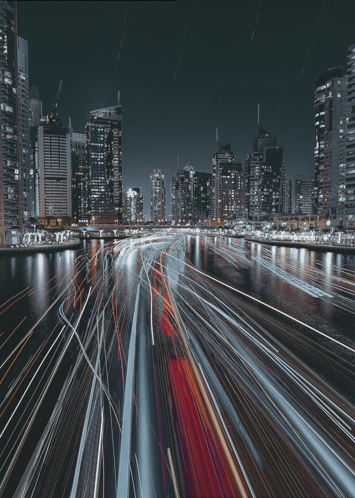 File in het kanaal van Dubai | Poster