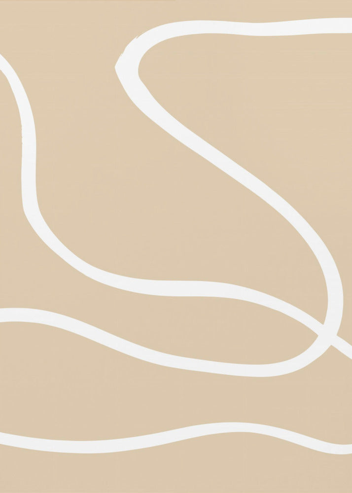Beige Lijnen 01 | Canvas
