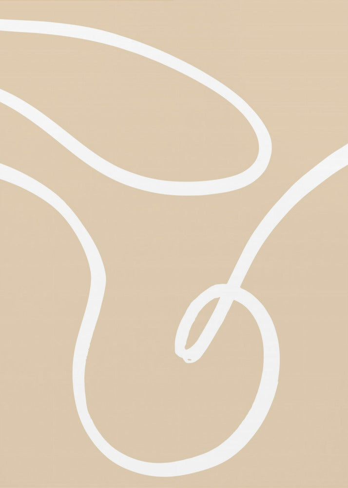 Beige Lijnen 02 | Canvas