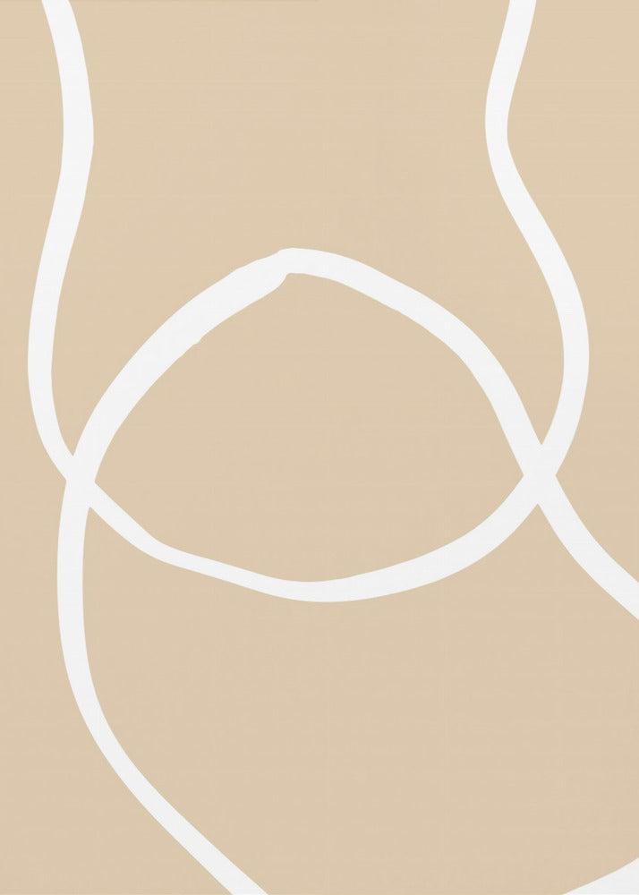 Beige Lijnen 04 | Canvas