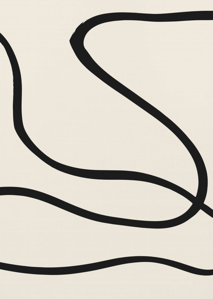 Zwarte lijnen 01 | Canvas