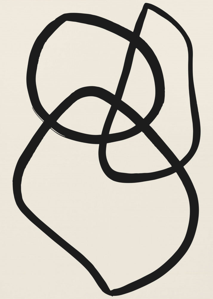Zwarte lijnen 03 | Canvas