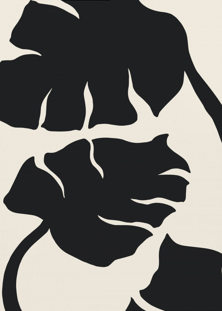 Monstera Zwart | Canvas