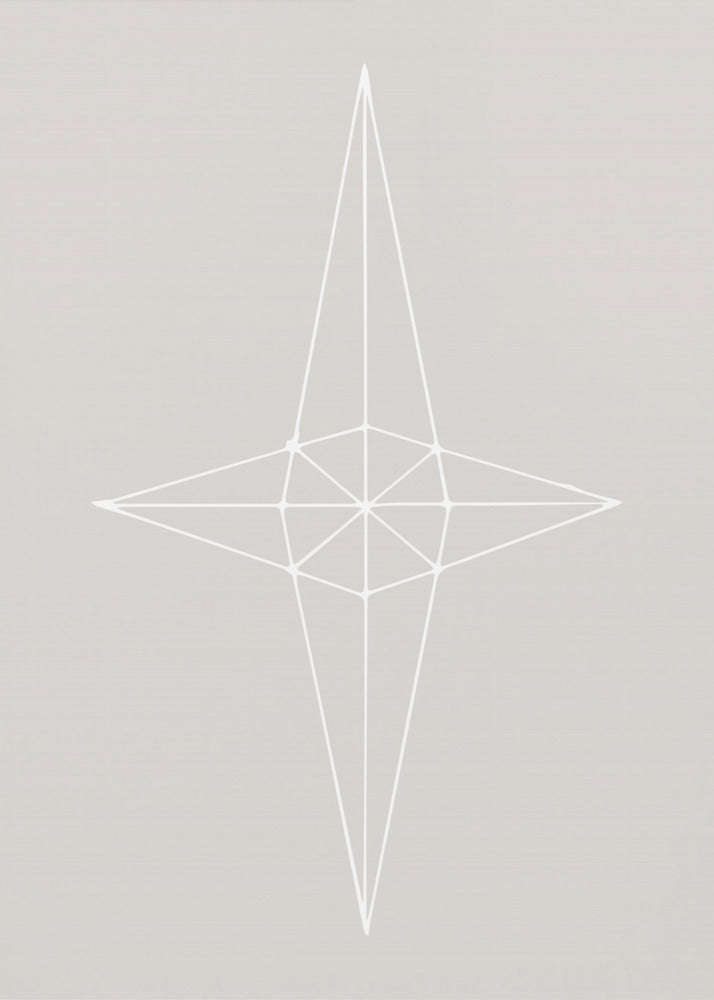 Grid Star Grey | Poster