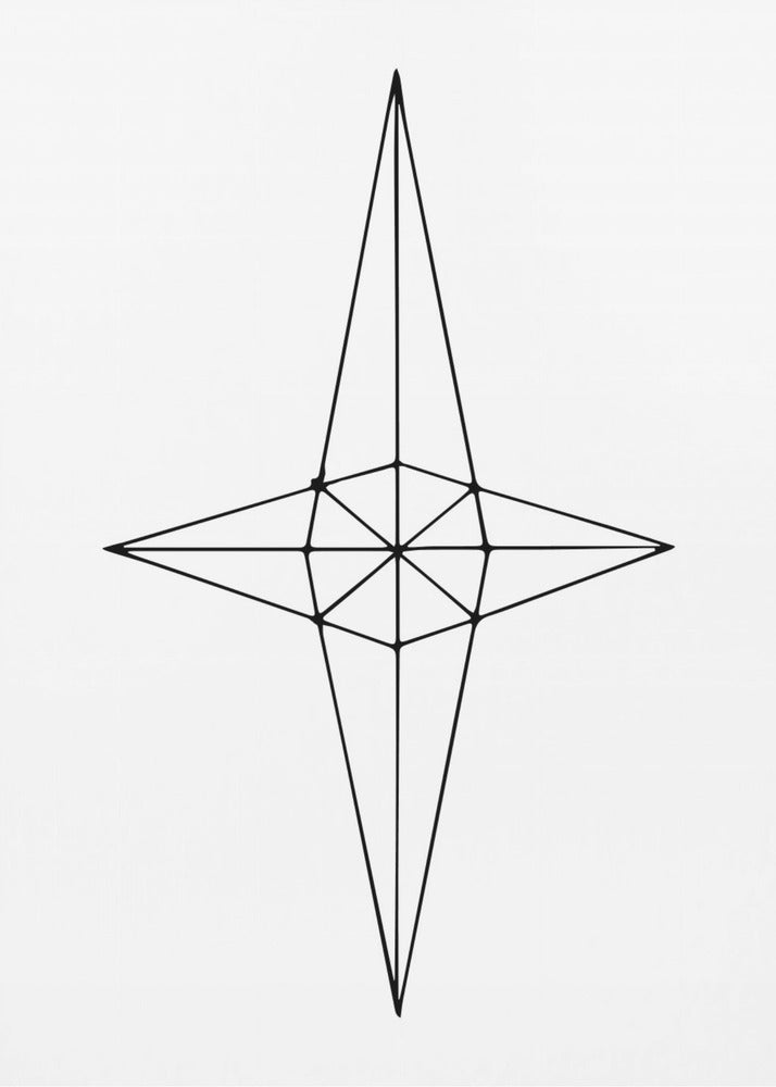 Grid Star White | Canvas