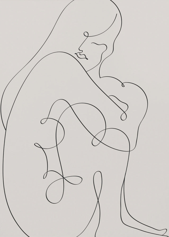 Vrouw Lijnen Zwart | Canvas