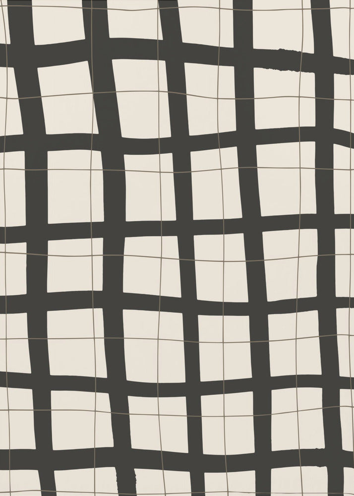 Zwart raster | Canvas