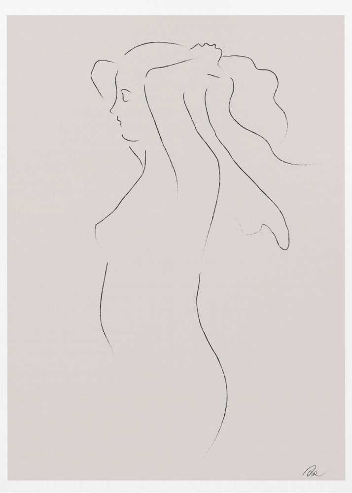 Schets van een vrouw | Canvas