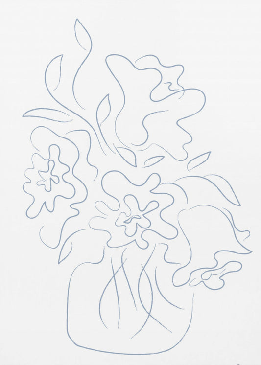 Schets van een boeket bloemen | Canvas