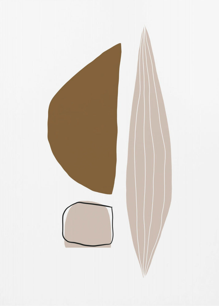 Geometrische vormen in aardse tinten | Canvas