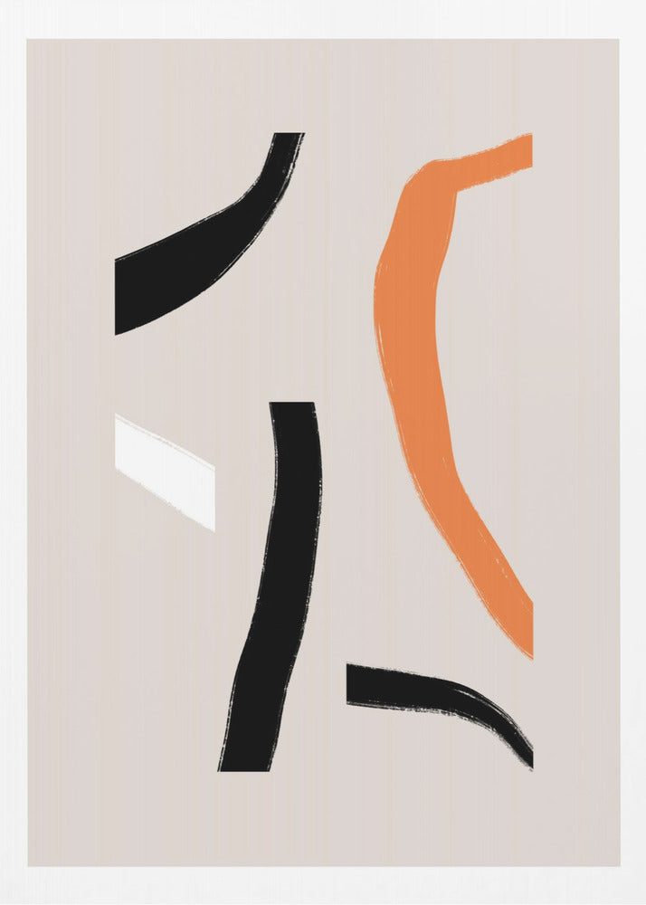 Kleurrijke gebogen vormen | Poster