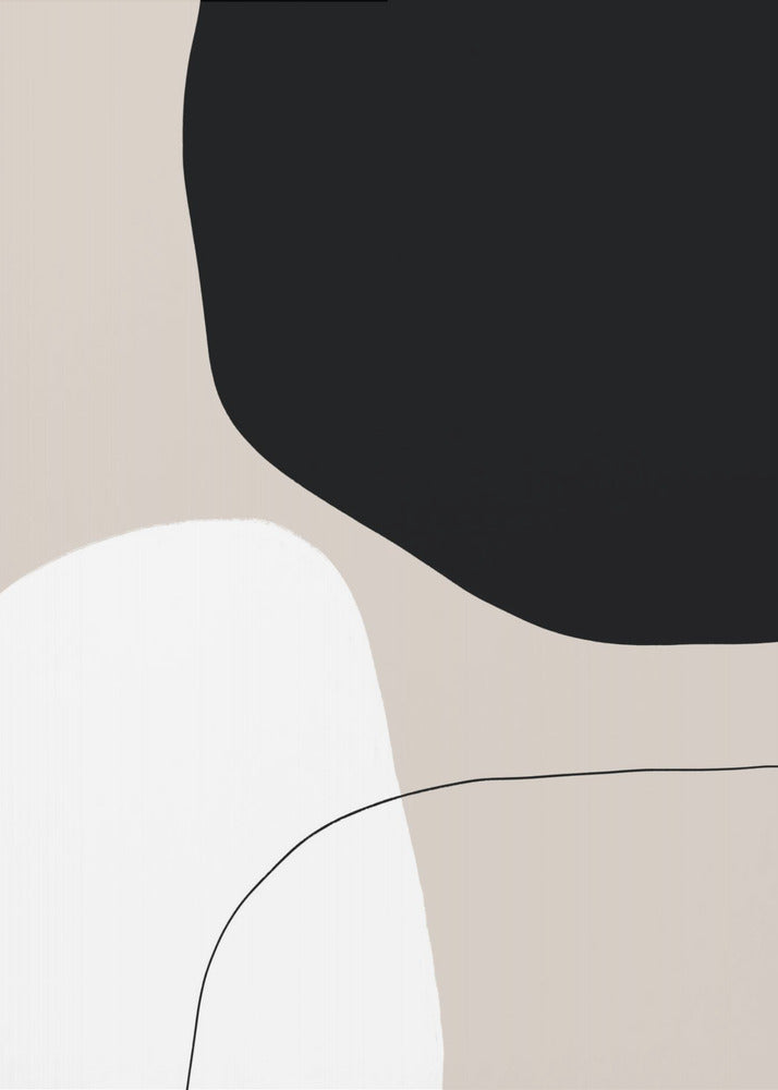 Monochrome vormen | Poster