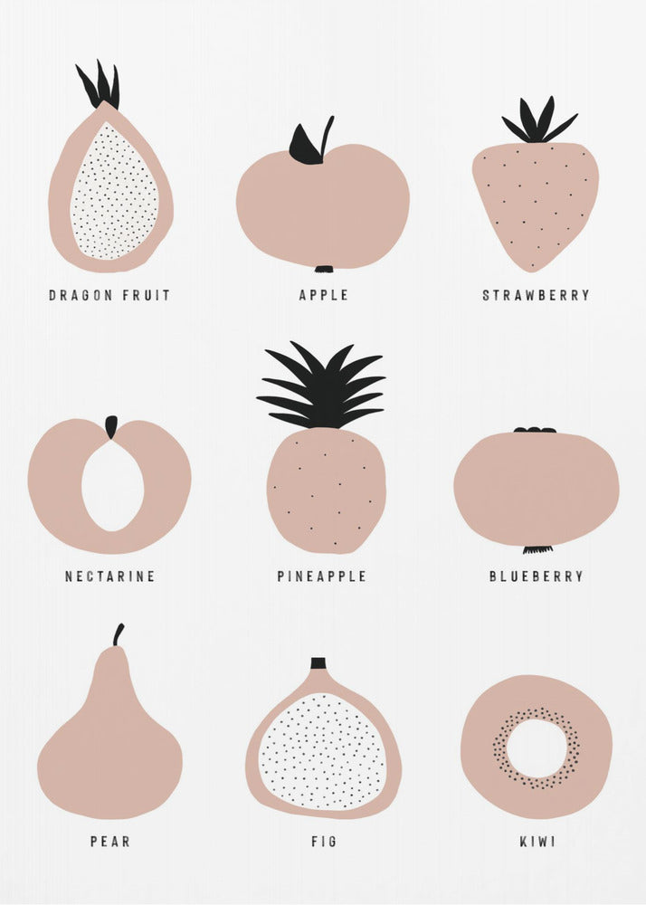 Minimalistisch fruitrooster | Poster