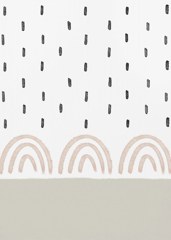 Gedempte regenbogenhemel | Canvas