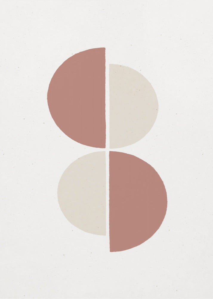 Geometrische vormen in aardse tinten | Canvas