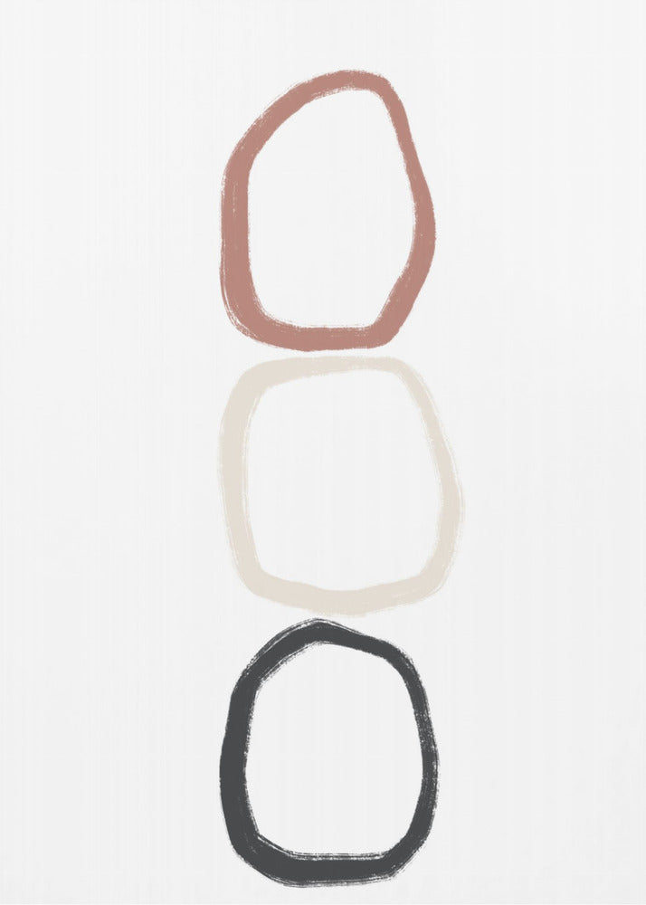 Drieluik van cirkels | Canvas
