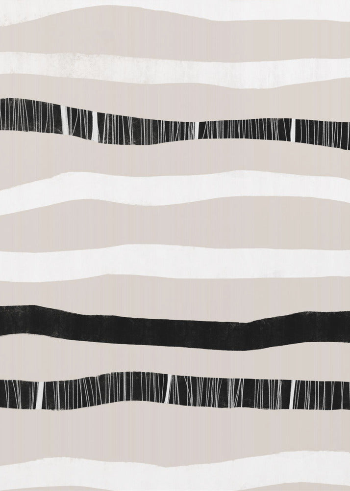 Monochrome golven | Poster